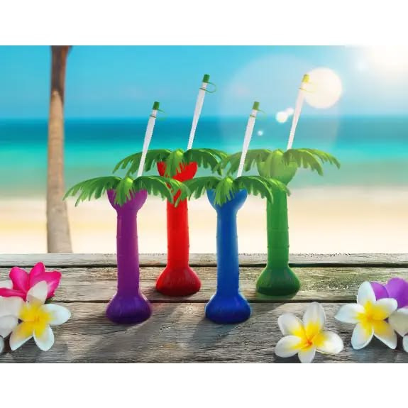 16 OZ PALM TREE DRINK CUPS